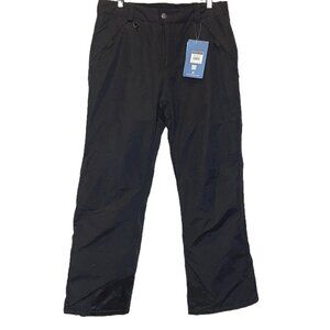 NWT White Sierra Men's Toboggan Insulated Black Snow Pants Medium M. Inseam 32"